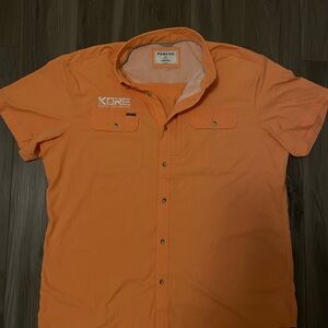 Poncho Men's Casual Peach Button Down Shirt